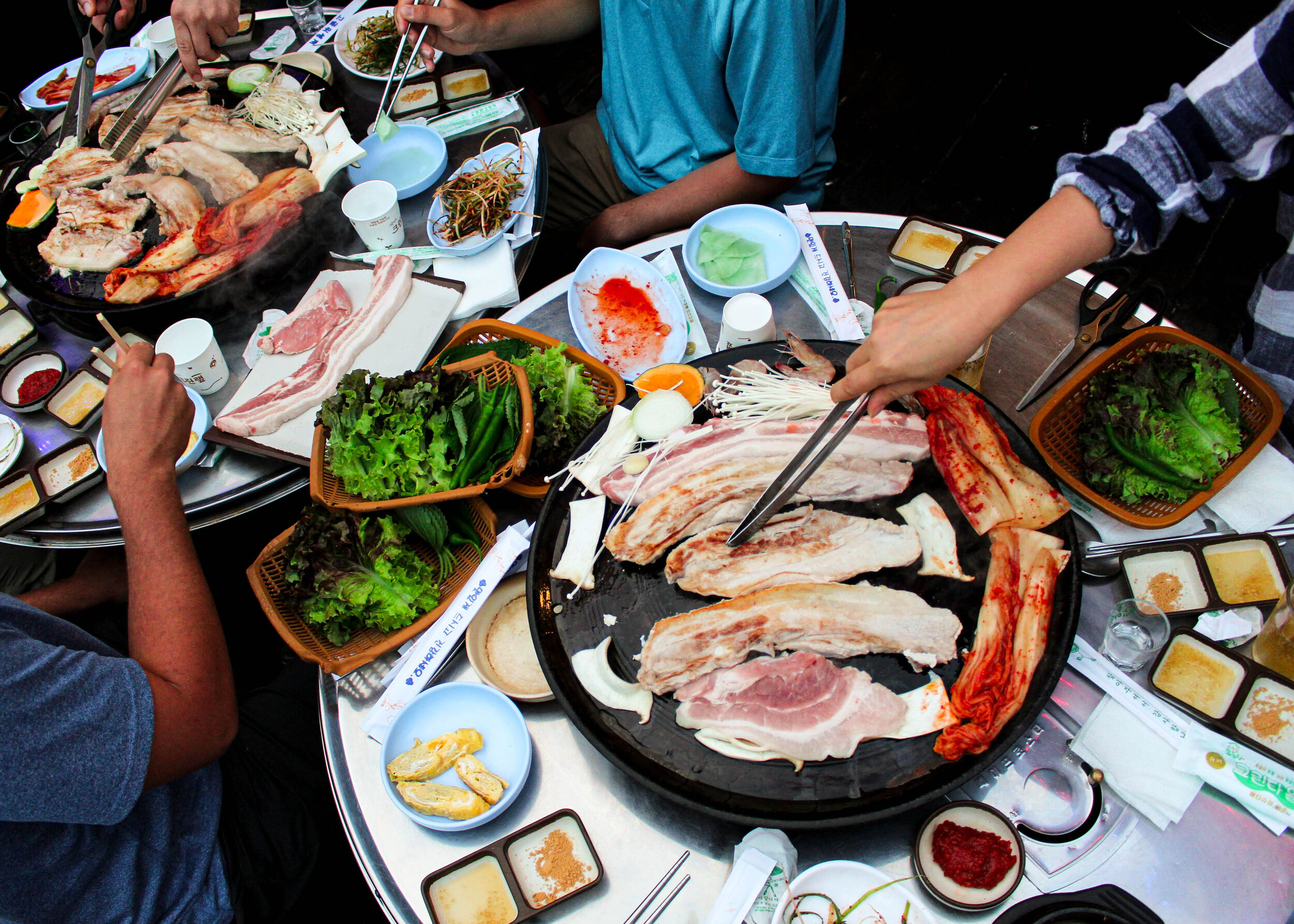 How To Korean Pork Belly Dinner Samgyeopsal Ahnest Kitchen